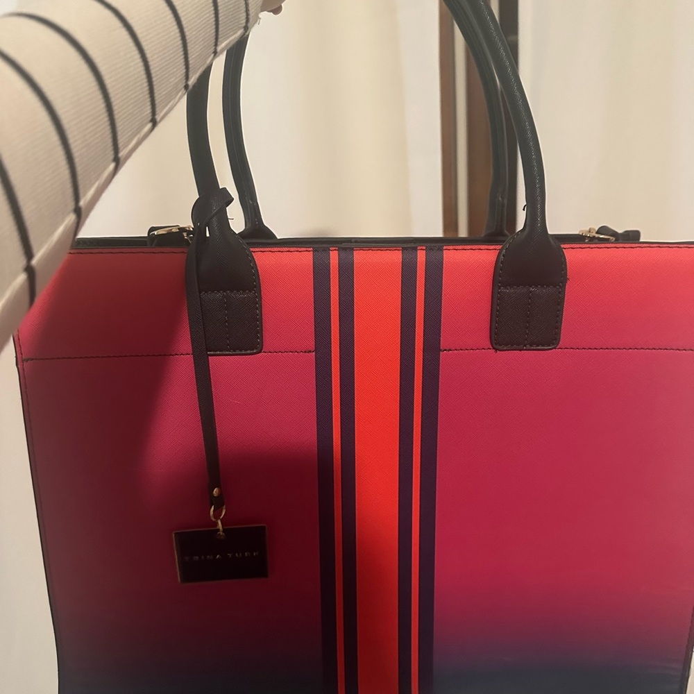 Pink and Orange Women's Bag